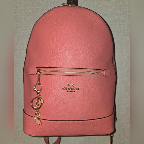Euc Coach Kenley Pink Medium Backpack Purse - Picture 1 of 5